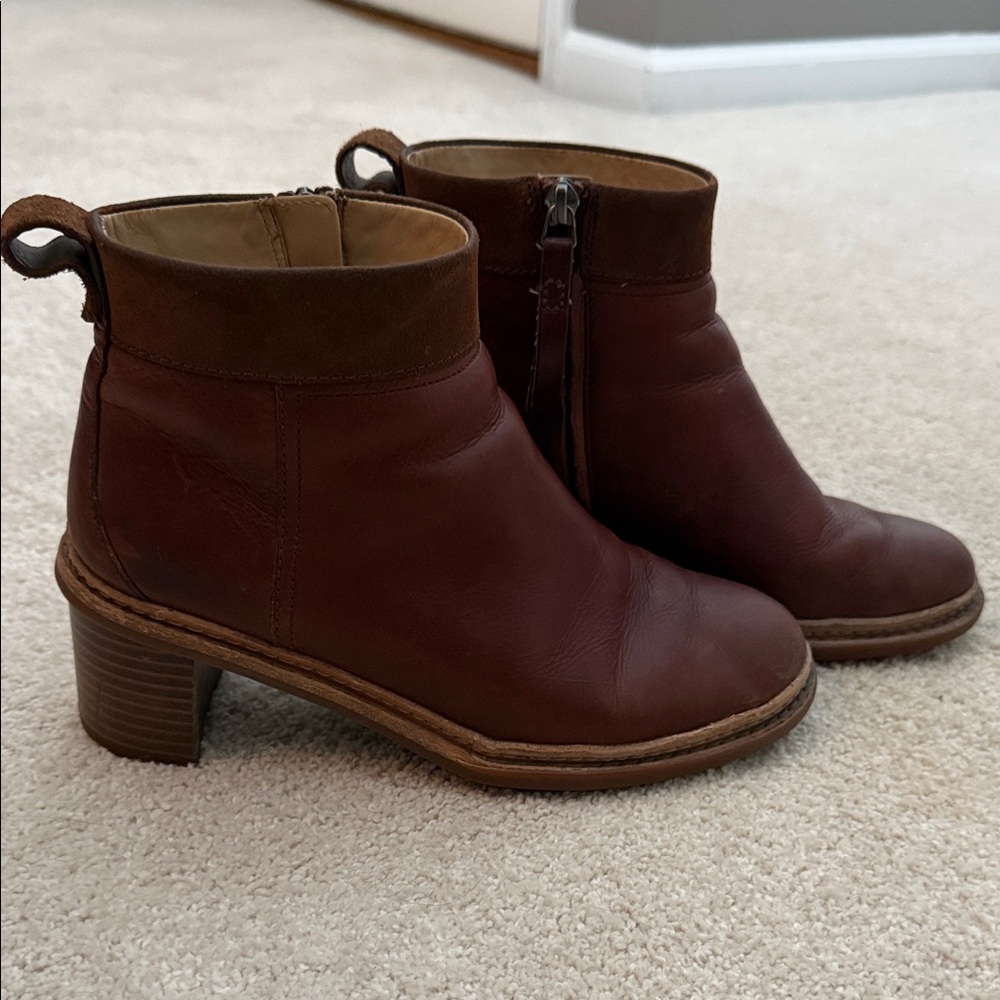 Clark’s Tan Leather Ankle Boots